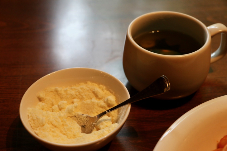ナポリタンにスープとブレンドコーヒーのセット