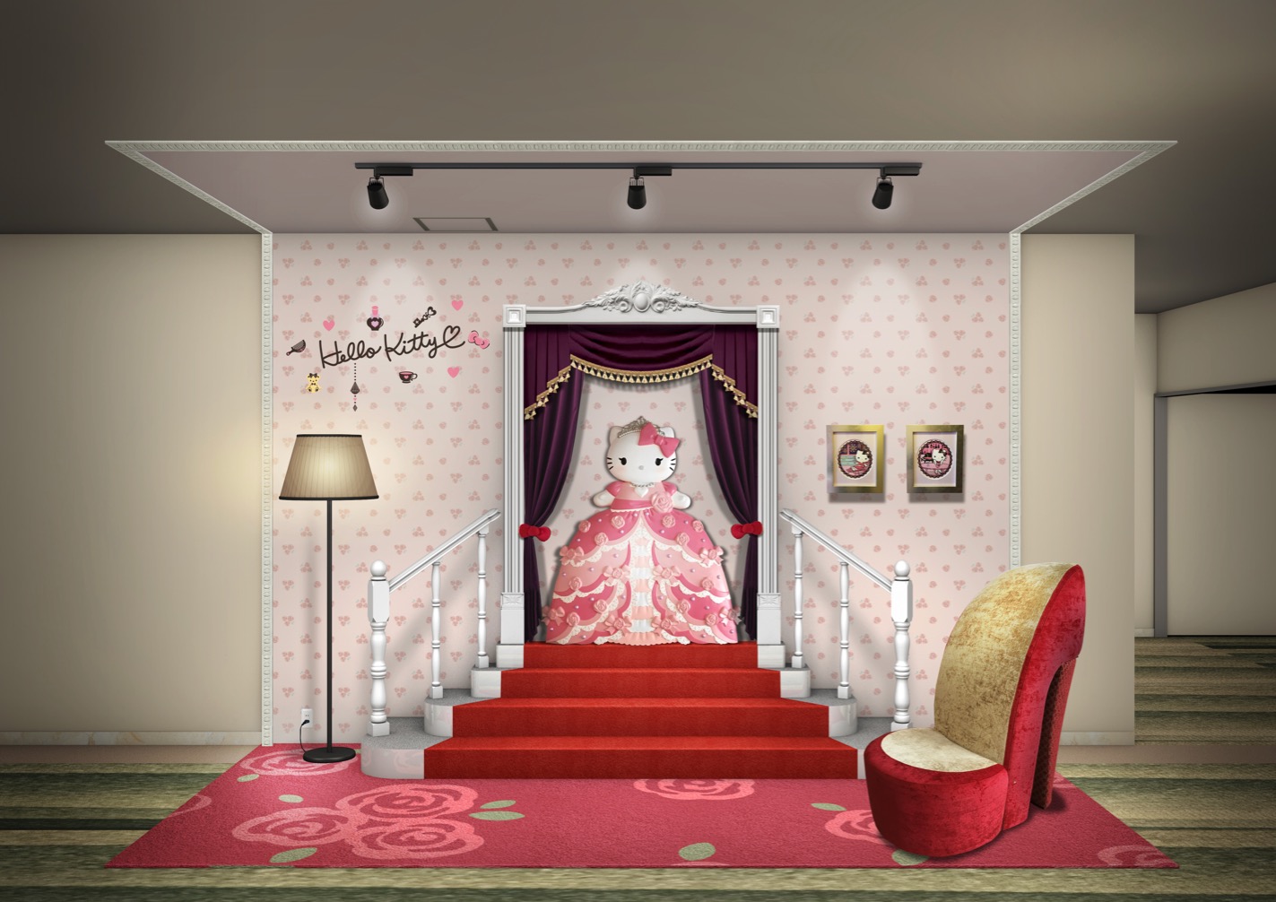 「プリンセスキティ」をモチーフにした新フォトスポット