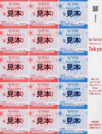 アナログ食事券の見本