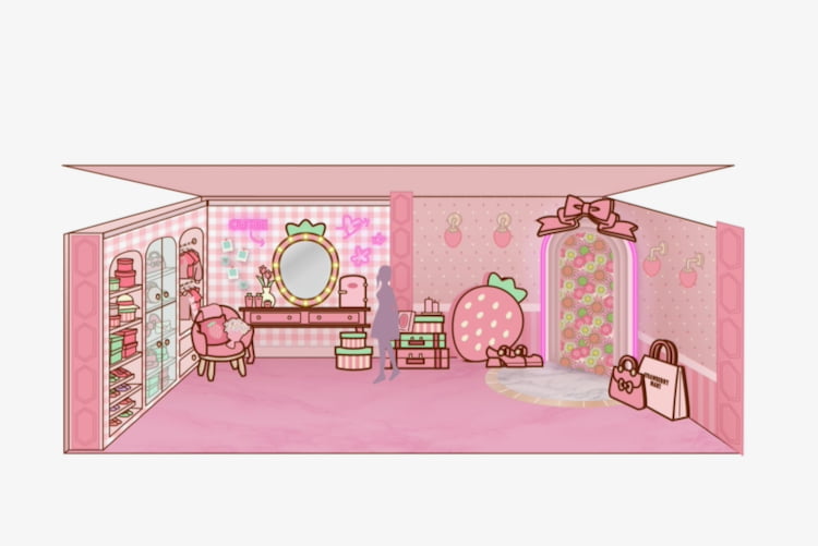 ピンクをベースにした女の子らしい雰囲気の「301号室 cutie strawberry」