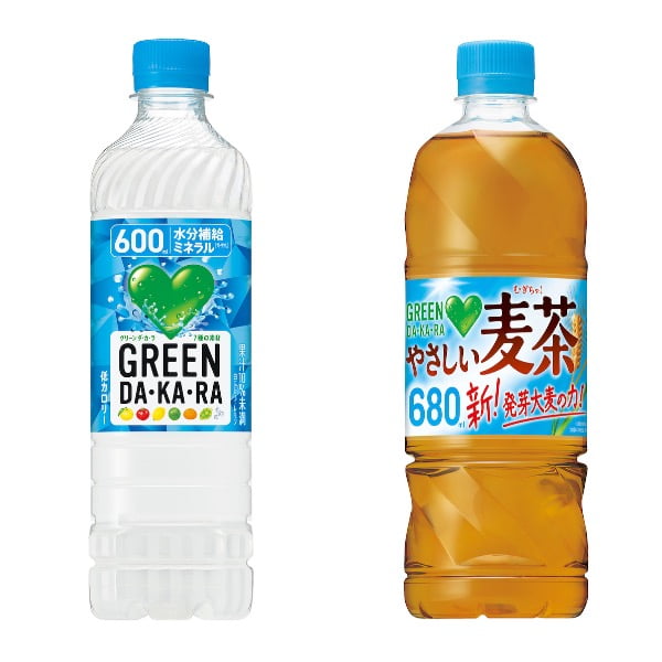 「GREEN DA･KA･RA」と「GREEN DA･KA･RA やさしい麦茶」