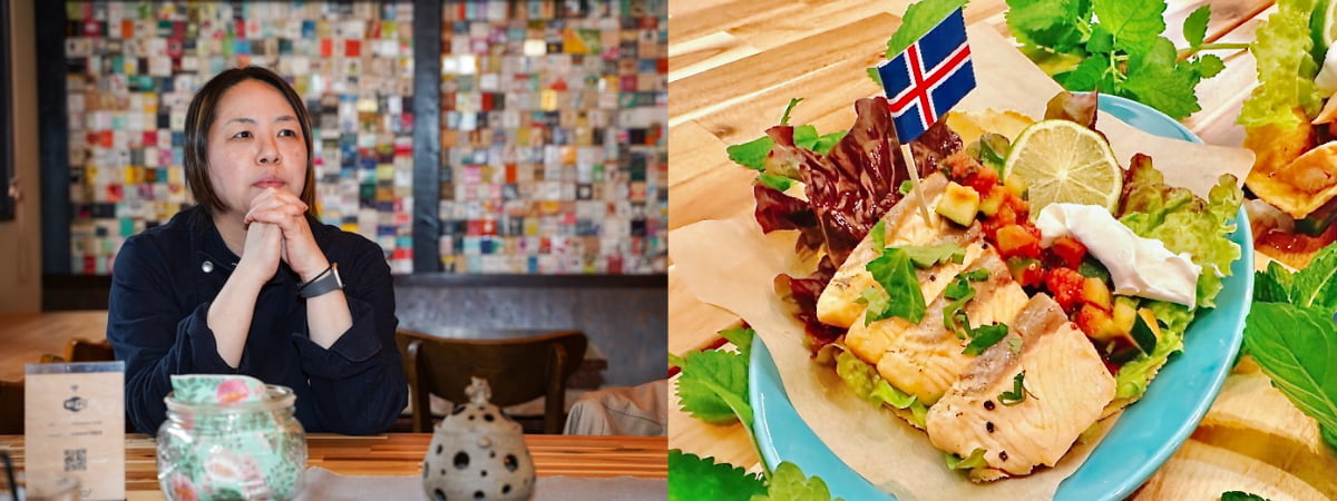 Cafe Terrace シナモン「ハフナフィヨルズゥル（アイスランド産サーモンのソテー）」