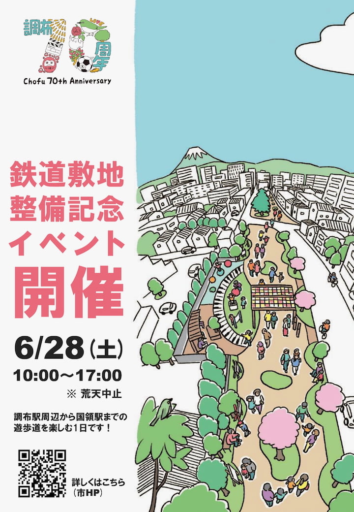 調布市で鉄道敷地整備記念イベントが6/28(土)に開催!鬼太郎デジタルスタンプラリーも