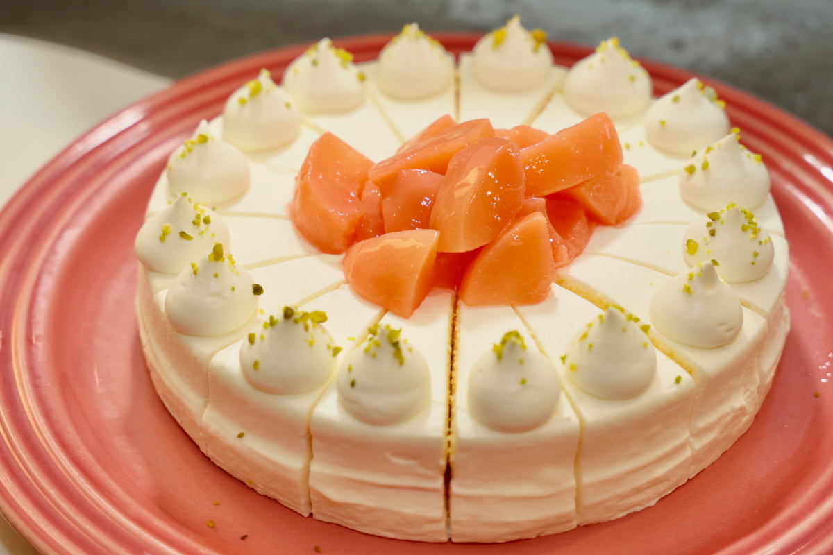 桃のショートケーキ