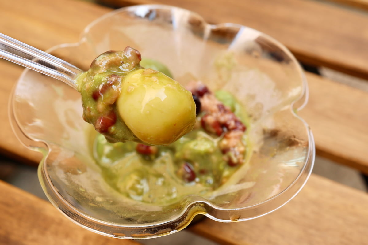 抹茶×自家製丹波黒の豆煮「豆人」