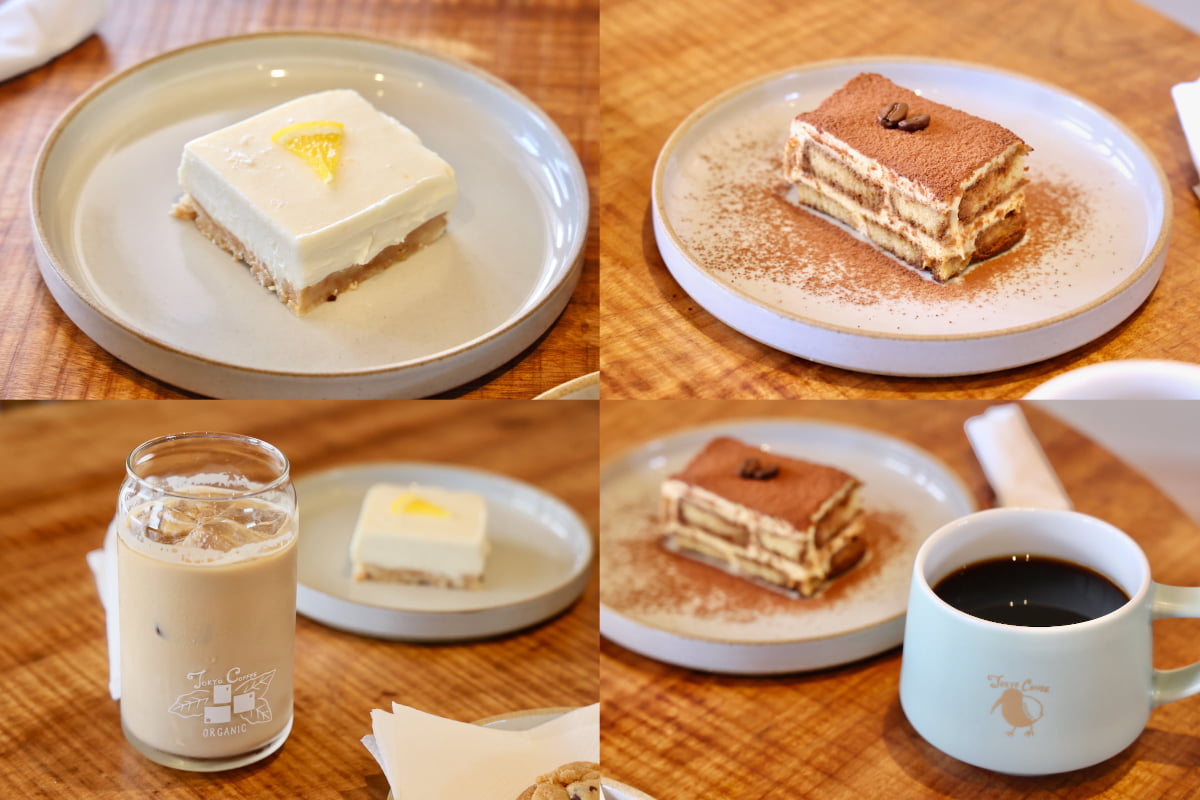 Tokyo Coffee Tachikawaメニュー 生チーズケーキ、濃厚ティラミス