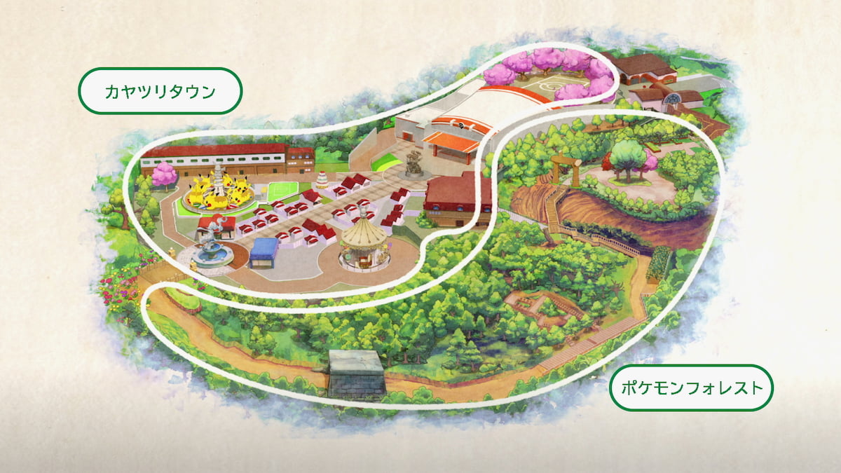 ポケパーク カントーの全体マップ