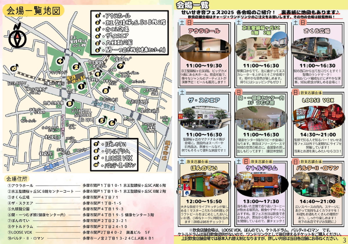 せいせき音フェス2025 会場マップ
