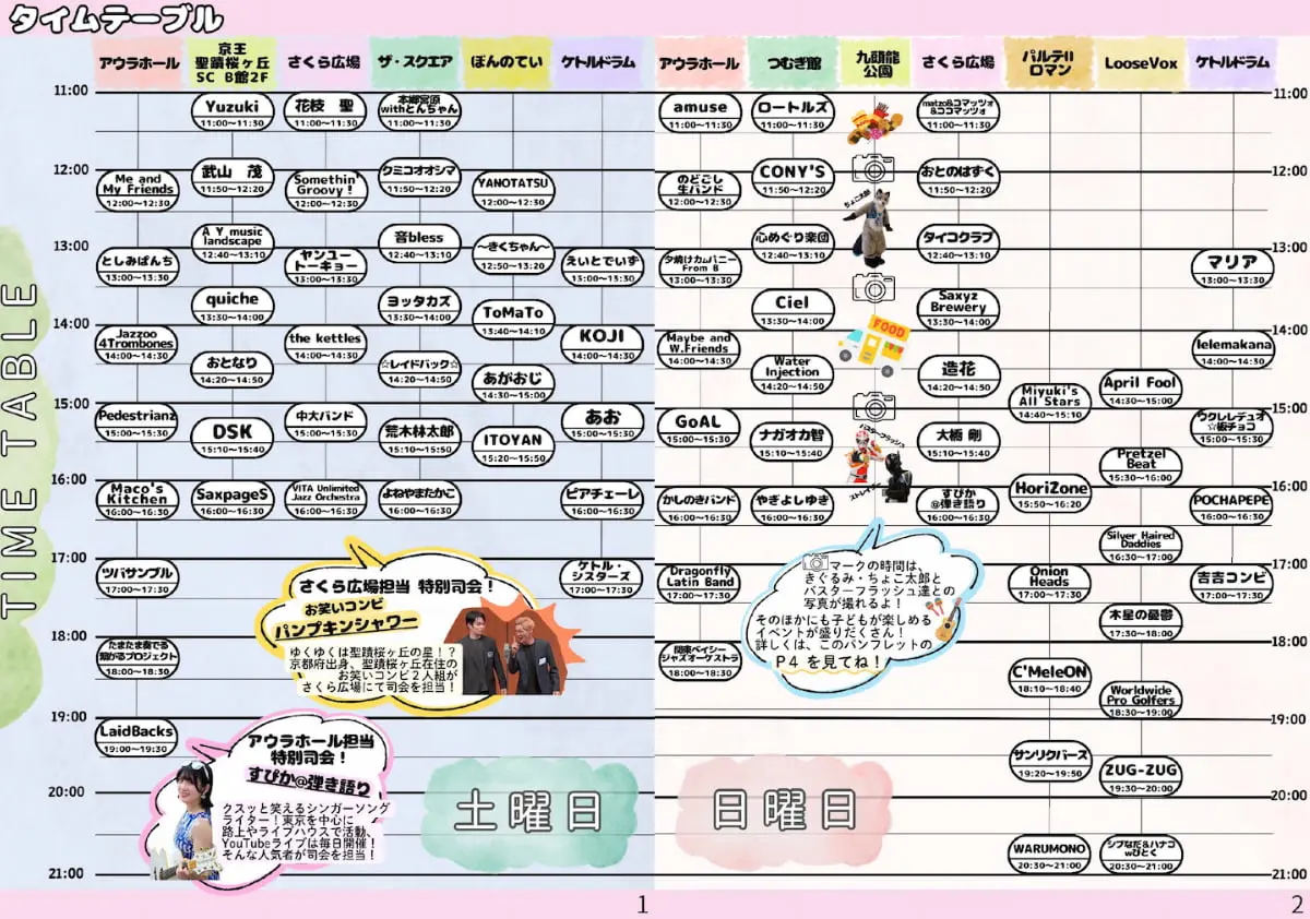 せいせき音フェス2025 タイムテーブル