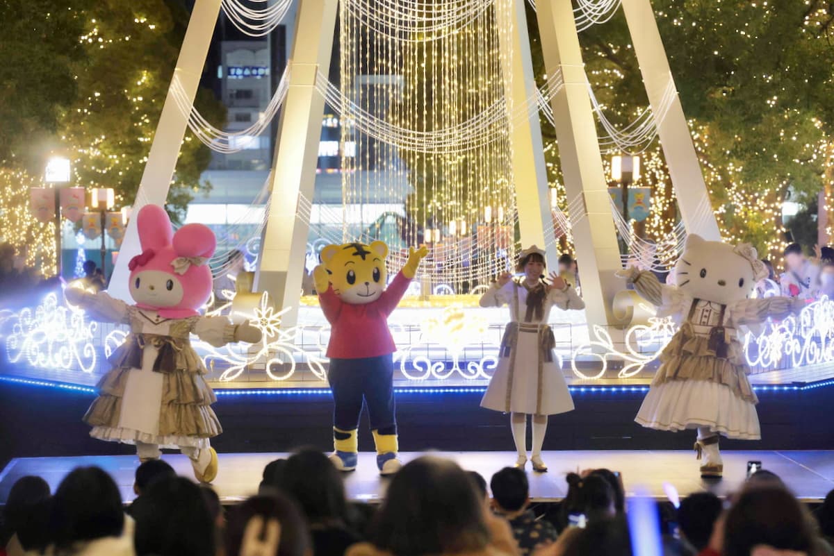 ハローキティとマイメロディとともに「しまじろう」も初参加