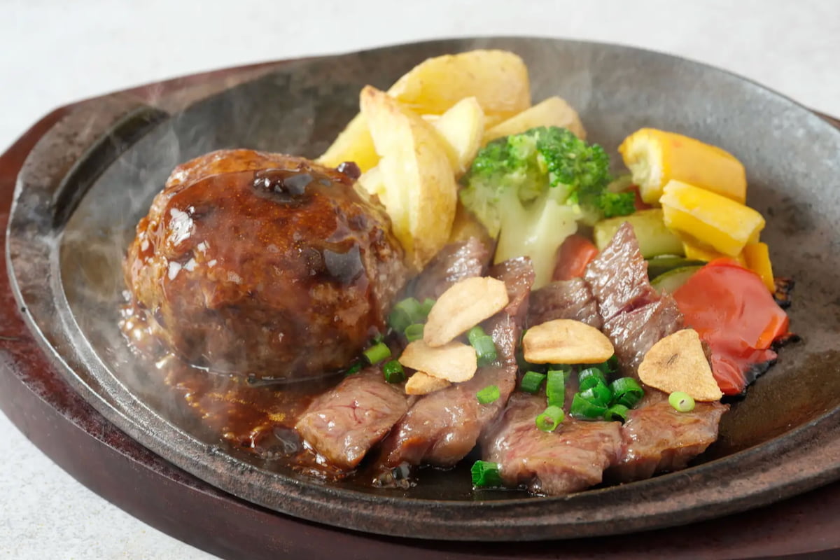 黒毛和牛ハンバーグ&ハラミカットステーキ価格:2,380円(税込)