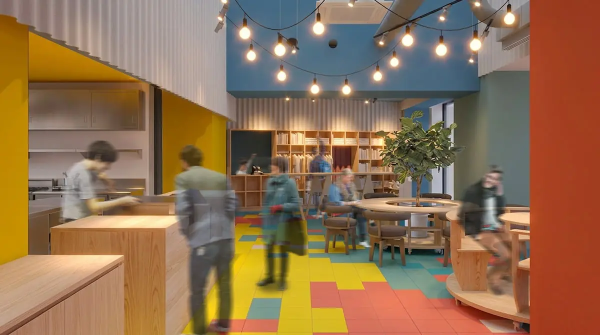 聖蹟桜ヶ丘の新複合交流拠点「タトネ」4/28(火)オープン決定!プレオープンは3/31(火)から 内装レイアウトイメージ