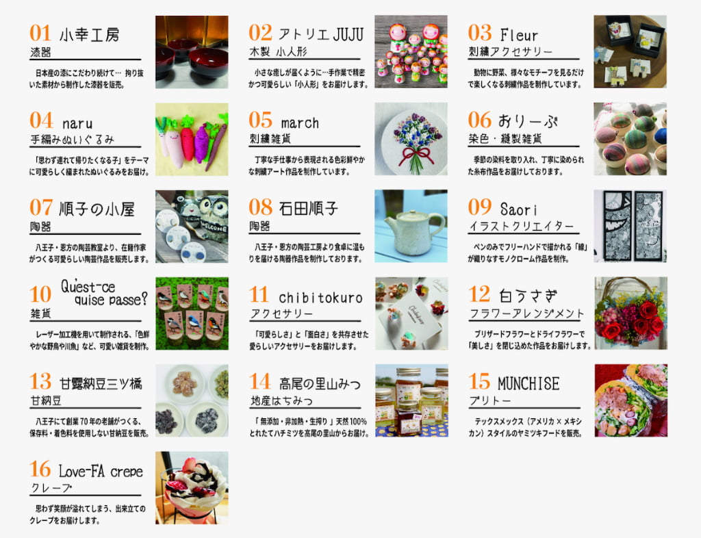 高尾山口駅前広場などで「作家市」が5/3(日祝)から開催！ものづくり作家28名集結　高尾山口駅会場