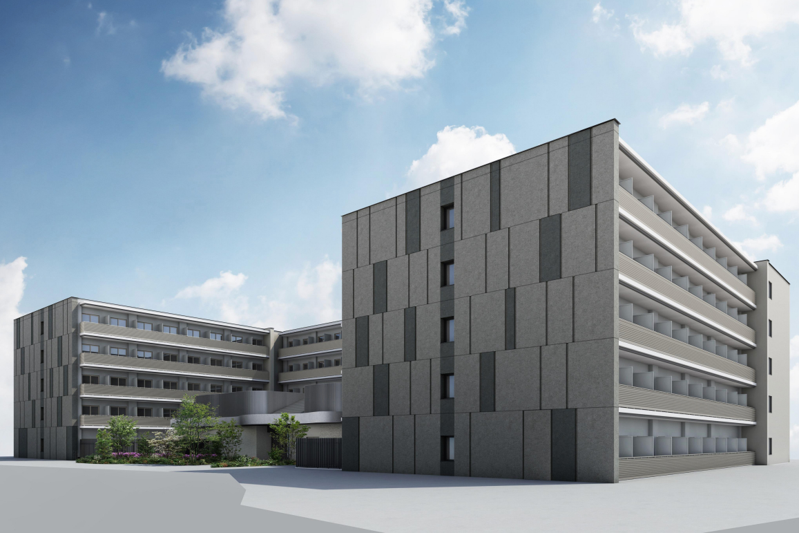 多摩モノレール沿線に大型学生寮「ドーミー八王子大塚」誕生！交流もプライベートも充実の330室　外観（イメージ）