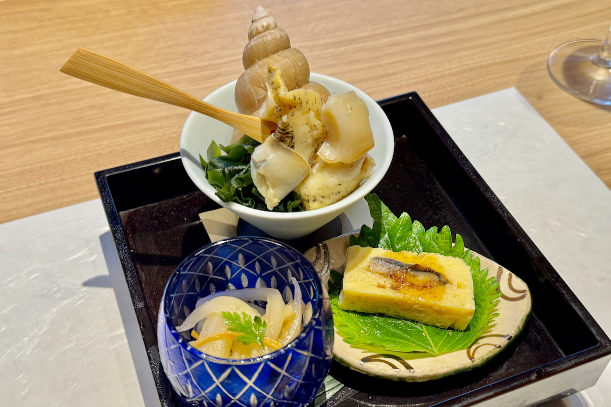 前菜「季節の三種盛り」