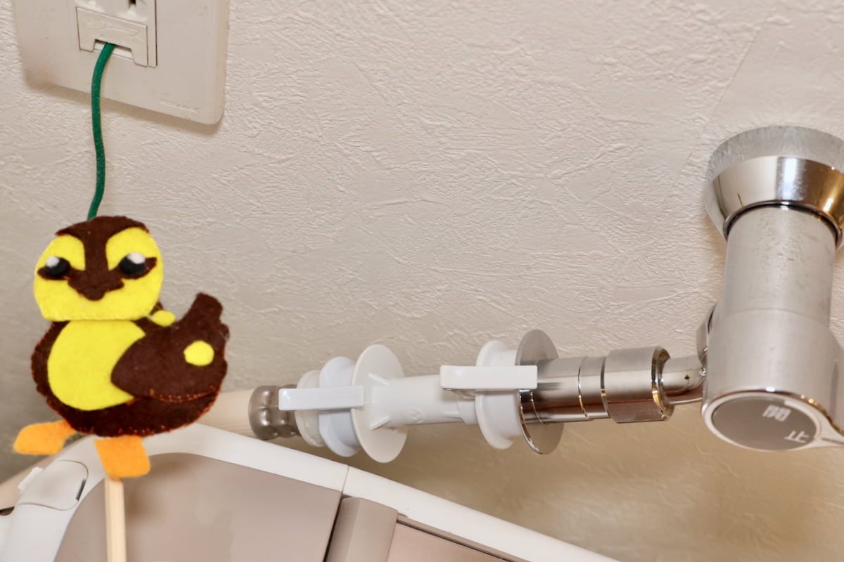 「給水ホース=バブリッシュ=水栓」とつながっていれば取り付け完了
