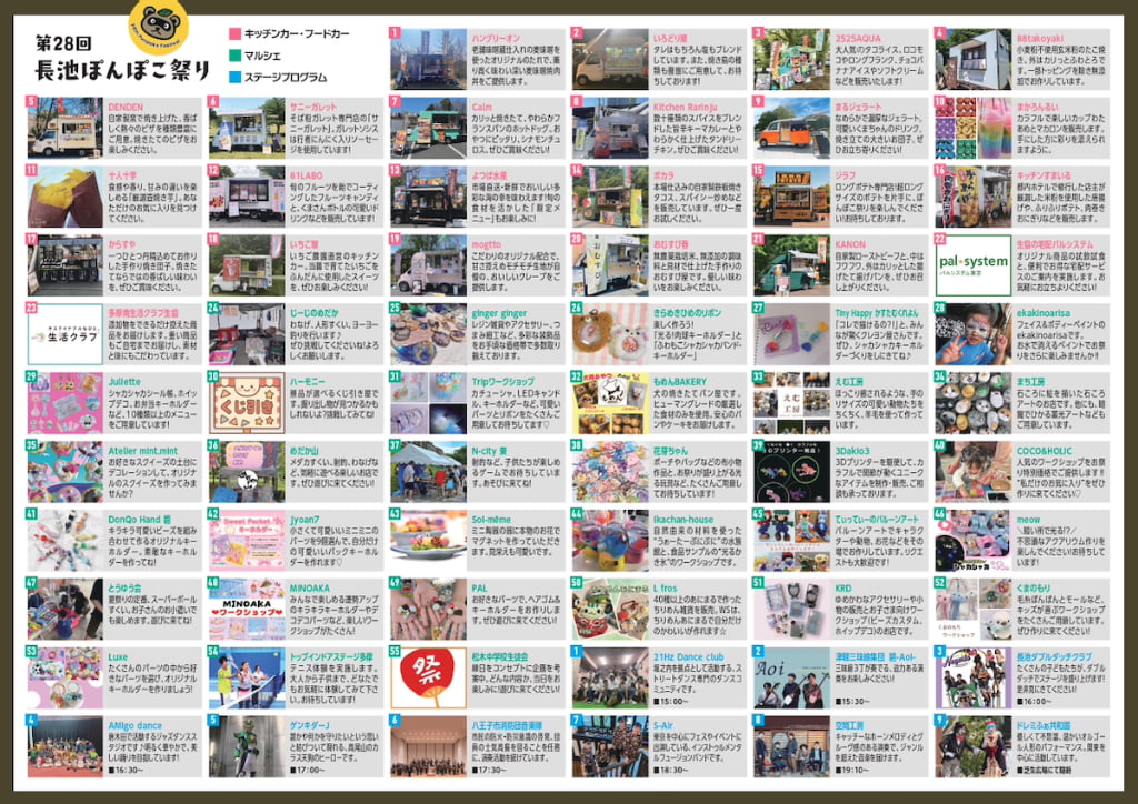 長池公園「第28回 長池ぽんぽこ祭り」が8/29(土)に開催！55店舗が集結、ステージやワークショップも