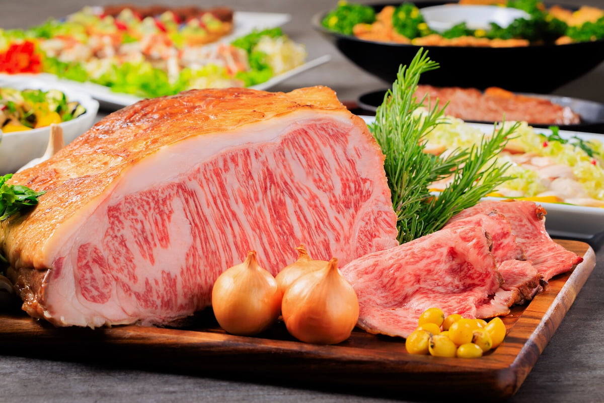 国産牛サーロインのローストビーフが食べ放題！