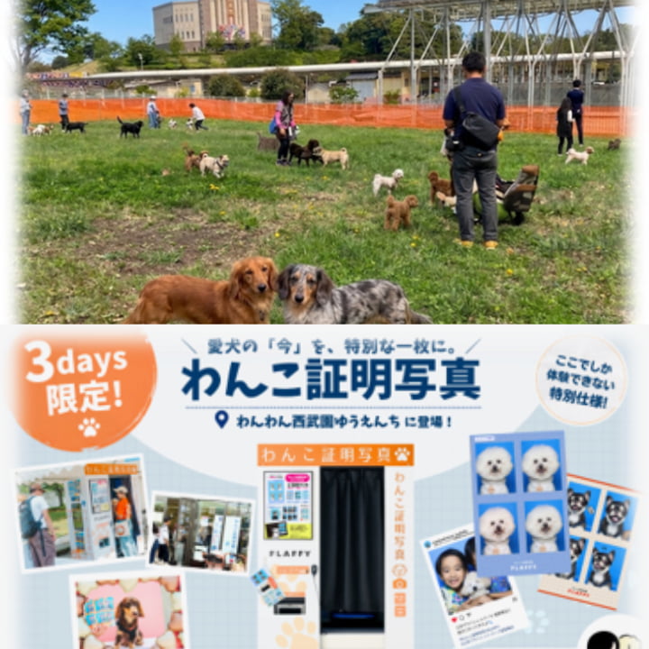 ドッグランや話題の「わんこ証明写真」も登場!