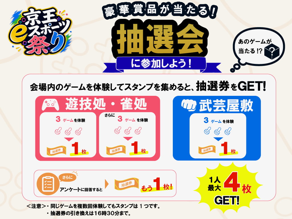 Nintendo Switch 2などが当たる大抽選会も！