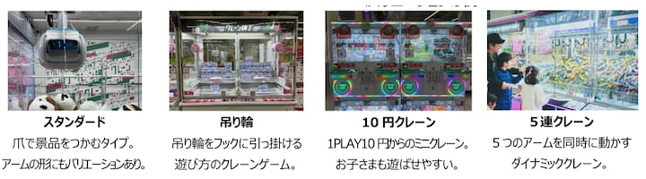約600台のクレーンゲームと約1,400種類の景品が集結！